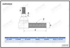 Track Rod End suitable for Massey Ferguson -  3595527M91