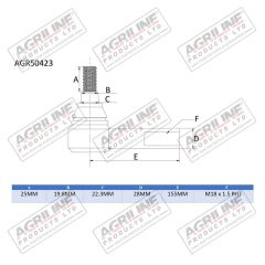 Track Rod End suitable for Massey Ferguson - 3429938M2