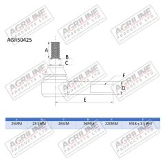 Track Rod End LH/RH suitable for Massey Ferguson -  3764027M1  3764027M2