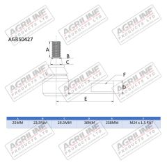 Track Rod End suitable for Massey Ferguson -  3764024M1  3903691M1