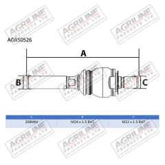 Steering Joint (LH/RH) suitable for Massey Ferguson -  3426255M1  3426255R1  346255M1