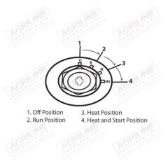 Switch - Ignition Heat &amp; Start suitable for Leyland -  