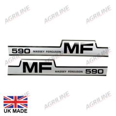 Decal Set - Massey Ferguson 590 suitable for Massey Ferguson - 1698130M1 1698130M2 1698131M1