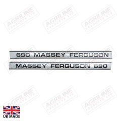 Decal Set - Massey Ferguson 690 suitable for Massey Ferguson -  1680925M1  1680925M2  1680926M1