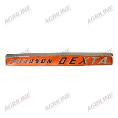 Side Badge Chrome &amp; Orange suitable for Ford &amp; Fordson -  