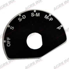 Light Switch Position Plate suitable for Massey Ferguson -  
