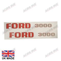 Decal Set - Ford 3000 Pre-Force suitable for Ford &amp; Fordson -  