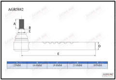 Track Rod End- Left Hand Manual suitable for Ford &amp; Fordson -  C5NN3280N  C7NN3280F