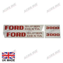 Decal Set - Ford 3000 Super Dexta suitable for Ford &amp; Fordson -  