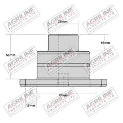 4WD King Pin suitable for Ford &amp; Fordson -  83952503  CAR118526  N13504