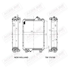 Radiator suitable for New Holland -  87352193  82033792