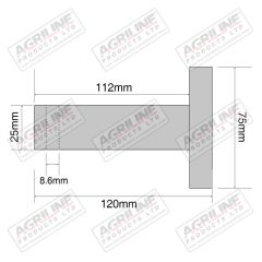 Lower Link Pin - 158184 suitable for John Deere -  AL78785  L158185