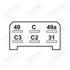 Flasher Unit 12V suitable for Massey Ferguson -  3617865M1