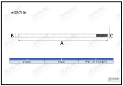 Track Rod Tube suitable for Massey Ferguson -  886800M92  886801M91  963917M91