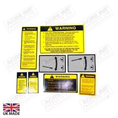 Warning Decal Set - Ford suitable for Ford &amp; Fordson -  EBPN16A901A