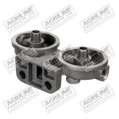 Twin Fuel Filter Head - 3132491R1 suitable for Case International -  3144992R91  3218072R1  3136300R92