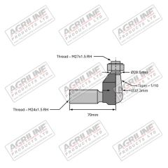 Track Rod End - AL32867 suitable for John Deere -  AL32867