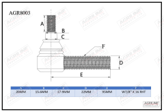 Track Rod End suitable for Case International -  3116407R3
