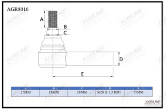 Track Rod End suitable for Case International -  3141531R91