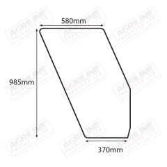 Cab Glass- Curved RH Door, Clear suitable for Fiat -  5108670