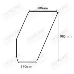 Cab Glass- Curved LH Door, Clear suitable for Fiat -  5108669