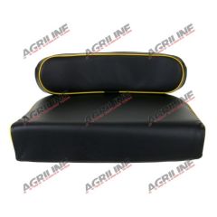 Seat Cushion Set- Black &amp; Yellow Industrial  suitable for Massey Ferguson -  