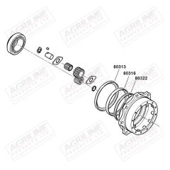 Inner Hub Seal (Outer) suitable for Massey Ferguson -  3429167M1