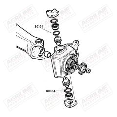 Pivot Pin Seal suitable for Massey Ferguson -  3428972M1
