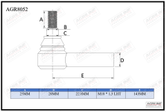 Track Rod End suitable for Case International -  133743601  1-33-743-601