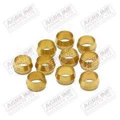 Brass Fuel Line Olive Ø 3/8&quot; (10 Pack)