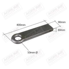 Weld On Towing Eye, Straight 16&quot;