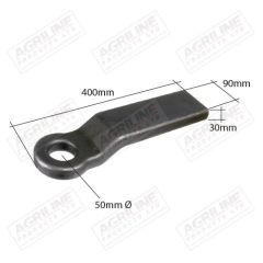 Weld On Towing Eye, Cranked 16&quot;