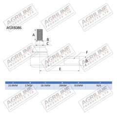 Track Rod End suitable for Ford &amp; Fordson -  83902604  D4NN3278A