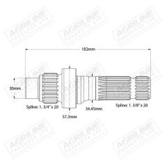 Transmission PTO Output Shaft suitable for New Holland -  