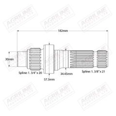 Transmission PTO Output Shaft suitable for New Holland -  