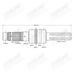Transmission PTO Output Shaft suitable for Massey Ferguson - 3712033M2
