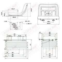 Low Back Narrow Mechanical Suspension Seat