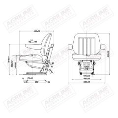 Suspension Seat Suitable for Massey Ferguson 350, 352, 362, 