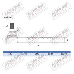 Track Rod End suitable for Massey Ferguson -  1678024M1