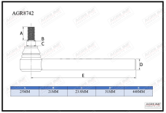 Track Rod End suitable for Ford &amp; Fordson -  83957771  E3NN3278AB