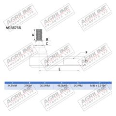 Track Rod End suitable for Case International -  3134240R91  3134240R92  3058214R1