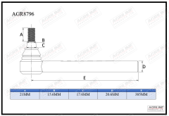 Track Rod End suitable for Case International -  312171R2  3125171  3125171R2