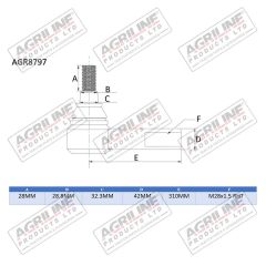 Track Rod End suitable for Ford &amp; Fordson -  83959467  ZP0501205396