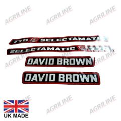 Decal Set - David Brown 770 Selectamatic suitable for David Brown -  
