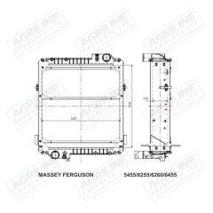 Radiator  suitable for Massey Ferguson -  3781115M1