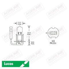 Bulb 12V 55W H3 Pack22S- Single