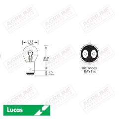 Bulb 12V 21/5W BAY15D SBC- Single