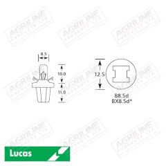 Bulb 24V 1.2W W2 X 4.6D T5- Single