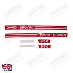 Decal Set - David Brown 990 Red suitable for David Brown -  