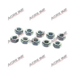 Plated Hexagon Nuts 1/4&quot; UNC (Pack 10)